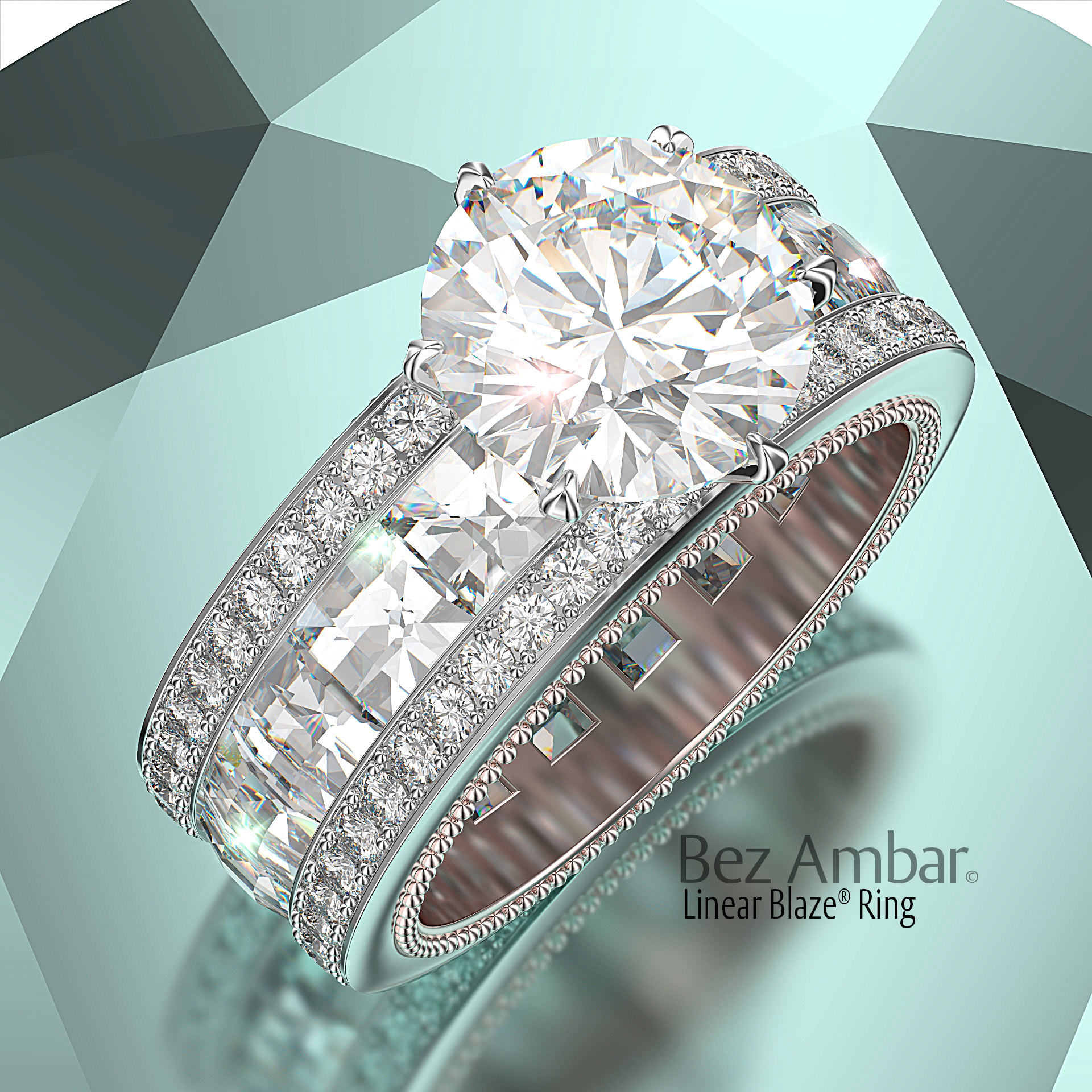 4 carat natural diamond engagement ring