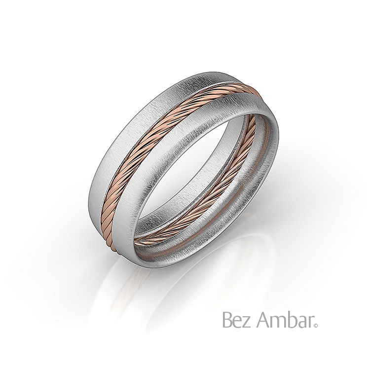 Band with Rose Gold Rope Accent